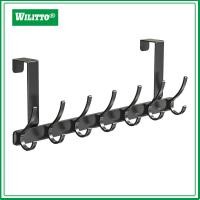 ราคา Over Door Hook Door Storage Hanger 5 6 7 Hooks Over Door Hanger Organizer Rack Punch Free Heavy Duty Carbon Steel Coat Towel Bag Hat Scarf Holder for Home Favorite (25114594397)