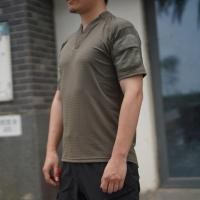 ราคา เสื้อยืดคอวีแขนสั้นแห้งเร็วสำหรับผู้ชาย ทรงหลวม ทรงพิมพ์ลายทหาร สำหรับผู้ที่ชื่นชอบทหาร สำหรับการเดินป่า ปีนเขา วิ่ง ว่ายน้ำ ฤดูร้อน (24955874961)