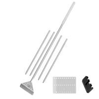 ราคา QEFEE เหล็กไร้สนิม ที่ขูดสาหร่ายในตู้ปลาแก้ว มัลติฟังก์ชั่ ใช้งานได้สองแบบ เครื่องมือทำความสะอาดพืชน้ำ อุปกรณ์ทำความสะอาด อะลูมิเนียมอัลลอยด์ ชุดทำความสะอาดตู้ปลา อุปกรณ์เสริมตู้ปลา (24027382416)