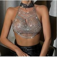 ราคา เสื้อครอปแบบคล้องคอสายโซ่โลหะสำหรับผู้หญิงเสื้อครอปแบบคล้องคอโชว์หลังแฟชั่นงานปาร์ตี้ไนท์คลับแนว XH233942 (24418366609)