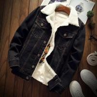 ราคา แจ็คเก็ตยีนส์บุขนแกะหนาสำหรับผู้ชายในฤดูหนาว เสื้อแจ็คเก็ตยีนส์ขนแกะหนา อบอุ่น ทรงหลวม แขนยาว ปกติ (23969046847)