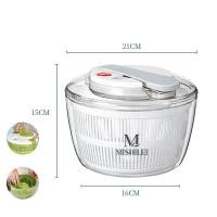 ราคา Mishilei COD ที่ล้างผัก ตะกร้าล้างผัก 2in1 Salad Spinner ล้างแช่ในเครื่องปั่น และสะเด็ดน้ำออกจากผัก สะดวก รวดเร็ว (25260244754)