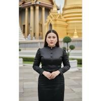 ราคา พร้อมส่ง พลัสไซส์ PR ชุดไทยจิตรลดา สีดำ ใส่ทุกเทศกาล อก 38 50 (25454366469)