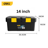 ราคา Deli กล่องเครื่องมือช่าง กล่องใหญ่ กล่องจัดของ สองชั้น 12 14 17 นิ้ว แข็งแรง ไม่แตกง่าย Tool Box (25127763579)
