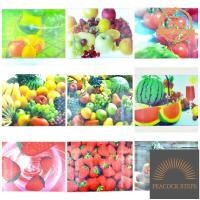 ราคา เขียงแก้ว เขียงกระจก มี 4 ขนาด เขียงทำครัว เขียงแก้วลายผักผลไม้ เขียง Peacock Steps (21709666191)