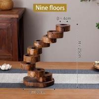 ราคา เชิงเทียนแบบชั้นเทียนหมุนได้ เชิงเทียน เชิงเทียนขี้ผึ้งไฟประดับ เชิงเทียนไม้ วินเทจโรแมนติก ตกแต่งบ้าน (24749144428)