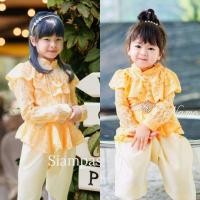 ราคา SPS เสื้อลูกไม้เด็ก หญิง ราคาเฉพาะเสื้อ ผ้านุ่ม ใส่ไม่คัน Size 4 6 8 10 เสื้อลูกไม้สีเหลือง ชุดไทยเด็ก ชุดไทยเด็กหญิง วนิดา Girl Blouse (17742166410)