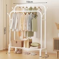 ราคา RORO ราวแขวนผ้า ราวแขวนผ้าบาร์คู่ มีราวแขวนและตะขอแขวนหมวก ราวตากผ้าแสตนเลส ติดตั้งได้ทุกที่ทั้งในบ้านและนอกบ้าน รองรับน้ำหนัก 20 kg (23270459621)