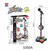 ราคา ไมค์โครโฟน ปรับสูงต่ำได้ สูงได้ถึง 100cm มีเสียง มีไฟ ต่อ mp3 ได้ ไมโครโฟนเด็ก ไมโครโฟนมีขาตั้ง (24684994713)