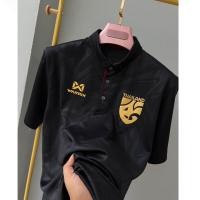 ราคา ฟุตบอลทีมชาติเสื้อโปรโล ชาย เสื้อกีฬาชาย เสื้อหลวมขนาดใหญ่ชายเสื้อทีมฟุตบอลไทยชุดเบอร์ 10 เสื้อกีฬาคอวีแขนสั้นผู้ชายระบายอากาศได้ (24969533152)