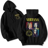 ราคา New เสื้อแจ็คเก็ตเสื้อกันหนาว Hoodie ผู้ชายผู้หญิงจัมโบ้ Oversize Band Nirvana ขนแกะวัสดุ 240 ขนาด M 3XL (23041981906)