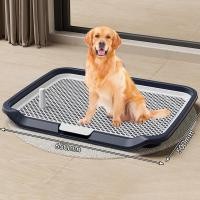 ราคา Aimayapet ห้องน้ำสุนัข ถาดรองฉี่สุนัข ถาดฉี่สุนัข มีตะแกรงรองถาด พร้อมเสาสามารถถอดออกได้ 65 50 6 5cm (23390404768)