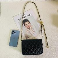 ราคา กระเป๋าสะพายข้างผู้หญิง Mini Diamond Grid กระเป๋าคาดเอวสีทอง กระเป๋าสะพายข้างสีลิปสติก กระเป๋าสะพายข้างแบบลำลอง กระเป๋าสะพายข้างแบบหนังสัง (23367643188)