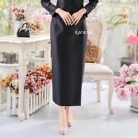 ราคา ขายแยกเสื้อ ผ้าถุง ชุดไทยจิตรลดาสีดำ ผ้าไหมสี่เส้นอัดกาวทั้งผืนด้วยผ้าซัพกาวเนื้อนุ่ม งานเย็บเรียบร้อย (25648945772)