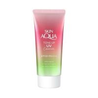 ราคา Skin Aqua Tone Up UV Essence SPF50 PA ครีมกันแดดหน้า tone up 80g ปรับผิวสว่าง บางเบา กันน้ำ กันเหงื่อ ไม่อุดตัน สำหรับผิวแพ้ง่าย ใช้ได้ทุกวัน ของแท้จากญี่ปุ่น ผิวโกลว์ใสสุขภาพดี (25453303247)