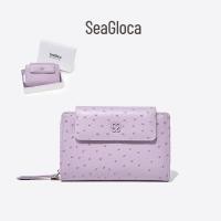 ราคา SeaGloca ผ้ากระเป๋าสตางค์มีซิปสีม่วงสำหรับผู้หญิงมีกระเป๋าใส่เหรียญอเนกประสงค์ (25331015282)
