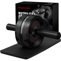 ราคา แถม เบาะรองเข่า AB wheel roller ENJOY ล้อลูกกลิ้ง รับน้ำหนัก 200 กก ลูกกลิ้ง3ล้อ ลูกกลิ้งบริหารหน้าท้อง ล้อหน้าท้อง (25341298695)