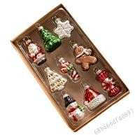 ราคา ต้นคริสต์มาสสะเก็ดหิมะการตกแต่งซานต้า เครื่องประดับเทศกาลแก้ว Zein (24956680049)