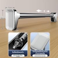ราคา ราวตากผ้าสเตนเลสแบบยืดหดได้ ไม่ต้องเจาะ สำหรับระเบียงและห้องน้ำ (25398172906)