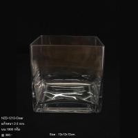 ราคา แก้วใสสี่เหลี่ยม แจกันแก้วใสสี่เหลี่ยม ขนาด12x12x12cm (1717424774)