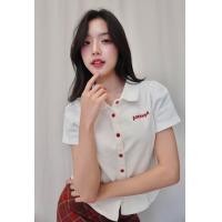 ราคา JARINYA M XL เสื้อยีนส์ผ้ายืด แขนตุ๊กตา แต่งกระดุมแดงปัก Jarinya (24844124262)