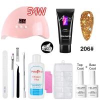 ราคา ชุดต่อเล็บโพลีเจล 13ชิ้น Polygel ชุดทำเล็บเจล2024 พร้อมเครื่องอบเล็บUV54w เจลต่อเล็บ 13สี อุปกรณ์ทำเล็บ gel (21577163881)