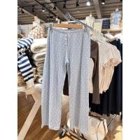 ราคา กางเกงขายาวทรงหลวมสไตล์หวานสำหรับใส่ในบ้าน Brandy Melville ลายหมีสีฟ้าครีม 3 กระดุม กางเกงขายาวผ้าฝ้ายแท้ กางเกงนอนสบายๆ (23544951957)