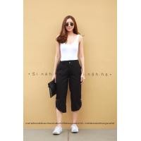 ราคา กางเกงขา 5 ส่วนผ้ายีนส์ฟอกและผ้าลินิน แต่งปลายขาโค้ง กางเกง5ส่วนหญิงผ้าลินิน กางเกงผ้ายีนส์ฟอกขาโค้ง 5 ส่วน กางเกงขายาว 5 ส่วนผู้หญิง (10291932129)