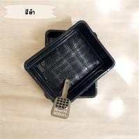 ราคา กระบะทรายแมว 2ชั้น แถมที่ตัก (23595661798)