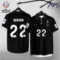 ราคา เอเชียนคัพ2027 เสื้อโปโลสีดำ ช ฟุตบอลไทย ทีมชาติไทย ช้างศึก เสื้อบอล เสื้อบอลสีดำ เสื้อยืดแขนสั้น เชียร์ทีมชาติไทย เสื้อโปโลผู้ชาย เสื้อโปโลกีฬาฟุตบอล (25613667485)
