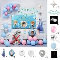ราคา ลูกโป่งวันเกิดเจ้าหญิง Happy Birthday เอลซ่าชุดใหญ ลูกโป่งเจ้าหญิง ชุดลูกโป่งวันเกิด (24803295771)