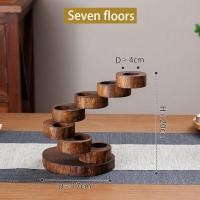 ราคา เชิงเทียนแบบชั้นเทียนหมุนได้ เชิงเทียน เชิงเทียนขี้ผึ้งไฟประดับ เชิงเทียนไม้ วินเทจโรแมนติก ตกแต่งบ้าน (24749144426)