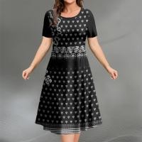 ราคา ชุดดำออกงานศพ เดรสสีดำ พิมพ์ลายไทย เสื้อผ้าผู้หญิงสีดำ งานศพ เดรสสีดำ ชุดเดรสแขนสั้น (22099116735)