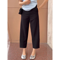 ราคา กางเกงสูทเอวสูงกระบอกตรง ไซส์ใหญ่สำหรับสาวอวบ คลุมสะโพกดูผอม กางเกงลำลอง9ส่วนรุ่นฤดูร้อน พรีเมี่ยม (24325581341)