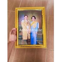 ราคา กรอบรูป กระจก A4 รูปในหลวงร 9คู่พระราชินี (23496245160)