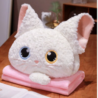 ราคา ตุ๊กตาหมอนผ้าห่ม ซุกมือได้ 4 in 1 ลายแมวรุ่นขนปุกปุย นุ่มนิ่มน่ารัก ขนาด 40 40cm ส่งจากในไทย (25297704388)