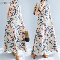 ราคา PERDIX GAMERAผู้หญิงบวกขนาดเสื้อผ้าแขนกุดพิมพ์โบฮีเมียน (24801510874)