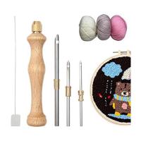 ราคา Punch Needle Rug Punch Needle Embroidery Punch Needle Set DIY Craft Needlework Punch Needle for Stitching Applique Easy to Use Good Material (25531764662)