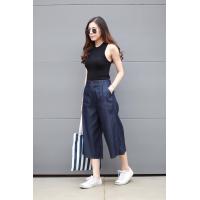 ราคา กางเกงขาบาน5ส่วนผ้ายีนส์ฟอกผู้หญิง กางเกงขายาวหญิง กางเกงขา5ส่วนผ้าลินิน กางเกงแฟชั่น ผญ กางเกงขากว้าง5ส่วนซิบหน้า กางเกงยีนส์5ส่วน ญ (10225286087)