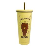 ราคา แก้วสเตนเลสเก็บ 750 มล แก้วน้ำ ลาย Line Friends มีให้เลือ 2 ลาย เหลืองBrown หมี ชมพู Cony กระต่าย (24918740605)