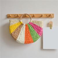 ราคา FXSAXUNN กระเป๋าถือทอมือกระเป๋าสะพายหวายครึ่งวงกลมกระเป๋าสะพายสำหรับผู้หญิงชายหาดกระเป๋าช้อปปิ้งแบบสบาย ๆ (23859793524)