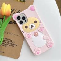 ราคา Fashion Cartoon 3D Cartoon Kawaii Rilakkuma Bear Soft Silicon Case For iPhone 17 16 15 14 13 12 Mini 11 Pro X XS Max XR 6 6S 7 8 Plus SE Cover (25475653246)