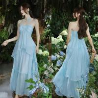 ราคา เดรสยาวผ้าชีฟองแต่งเกล็ดวิ้งๆแต่งดอกไม้ ใส่ไปดินเนอร์ ชุดใส่ไปทะเล ชุดใส่ไปคาเฟ่ ใส่ไปงานแต่ง เดรสยาว เดรสใส่ไปทะเล 6063 (25412476266)