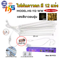 ราคา LED ไฟดาวตก ไฟฝนดาวตกกลางแจ้ง ฟดาวตก 6 12 แท่ง 30cm 50cm แดด ทนฝน IP65 หลอดต้นคริสต์มาส (25336886988)