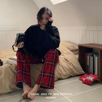 ราคา กางเกงขายาวทรงหลวมสไตล์เกาหลีเอวสูง สีแดง ลายสก็อต ทรงหลวม ทรงหลวม กางเกงขายาวทรงหลวมสำหรับผู้หญิง (25372844459)