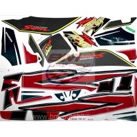 ราคา สติ๊กเกอร์ติดรถมอเตอร์ไซค์ สำหรับ HONDA TENA รุ่นเก่า ปี97 สีแดง ดำ (433201723)
