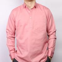 ราคา เสื้อเชิ้ตแขนยาวสีกะปิคอปกผ้า Twill (8905284109)