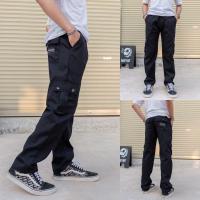 ราคา กางเกงวินเทจ กางเกงคาร์โก้ ใส่สบาย สีดำ กางเกงวินเทจขายาว6กระเป๋า (8352126512)