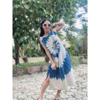ราคา ชุดเดรสยาวผ้าฝ้ายมัดย้อม ผ้าฝ้ายมัดย้อมผูกไหล่ เดรสไปทะเล เดรสไปคาเฟ่ ชุดมัดย้อมมินิมอล เดรสมัดmย้อม2023 (19229023982)