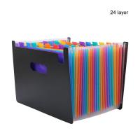 ราคา ในการจัดส่ง 13 24 Pockets ขยายโฟลเดอร์แฟ้ม Accordian หลายชั้น A4 กระดาษพกพา Document Organizer Color Label Certificate (25466988051)